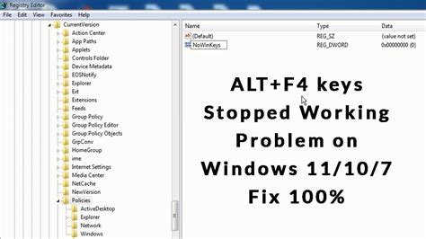 Alt F4 Keys Stopped Working Problem On Windows 11107 Learn Bulk