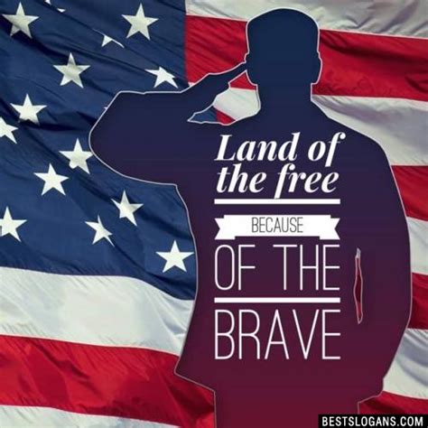 Land Of The Free Because Of The Brave Slogan