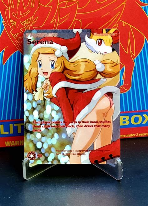 Custom Fan Made Orica Pokemon Card Christmas Serena Full Art Etsy