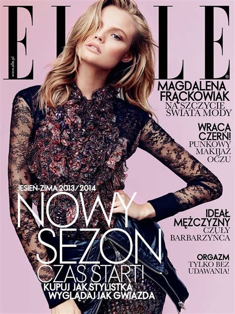 Magdalena Frackowiak On Cover Magazine Photoshoot For Elle Poland