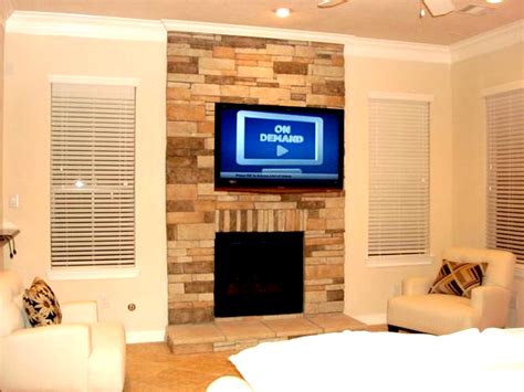 Mount Tv On Brick Fireplace Hide Wires Property And Real Estate For Rent