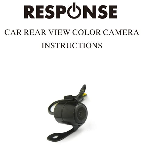 Response Car Rear View Color Camera Instruction Manual