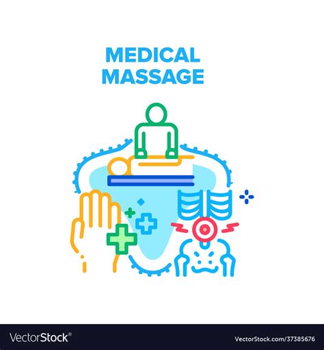 Medical Massage Concept Color Royalty Free Vector Image