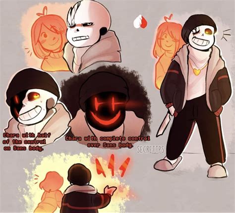 An Au Where Chara Is Fused With Sans Art By Secrettp Undertale