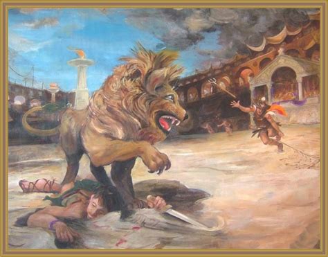 Pictures Of Gladiators Fighting Animals Vansskateparkorangecounty
