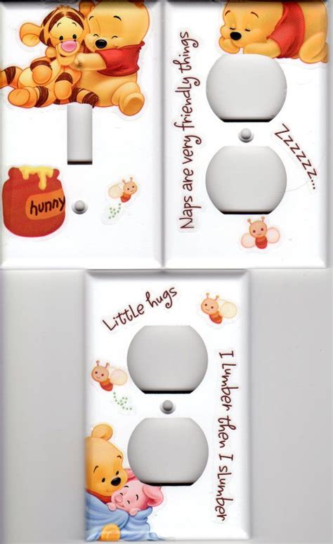 Winnie The Pooh Light Switch Plate 2 Outlets Diy By Hitthelights 12