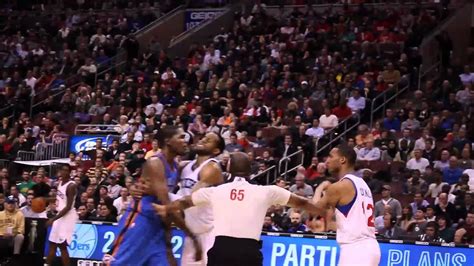 Sixers Turner And Durant Fight Feb 29th 2012 Youtube