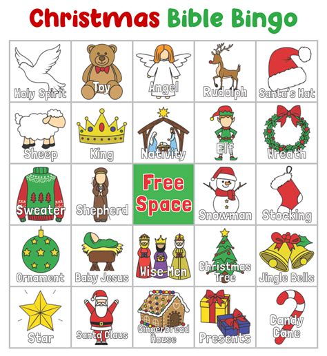 Christmas Bible Bingo Cards Free Printable