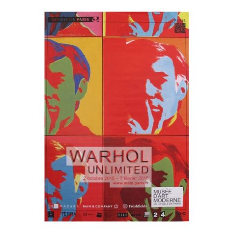 Andy Warhol Exhibition Poster Warhol Unlimited Musée Dart Moderne
