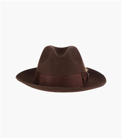 August Fedora Wool Felt Pinch Front Hat Mens Hats