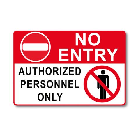 Universal No Entry Sign