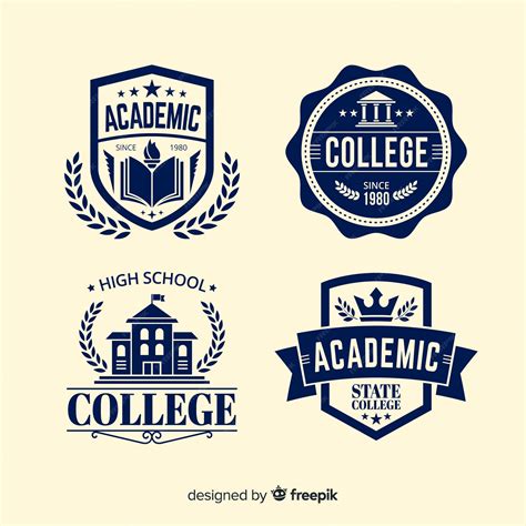 Premium Vector Flat School Logo Template Collection
