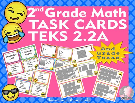 Math Teks 22a Texas 2nd Grade Task Cards Base Ten 2nd Grade Math