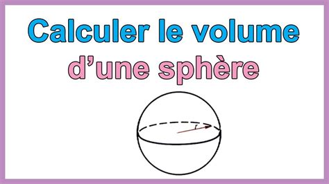 Calculer Volume Sphere Avec Diametre Formule Volume Sphère Ou Boule