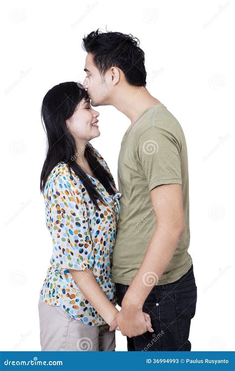 Husband Kiss His Pregnant Wife Belly Royalty Free Stock Image 66083890