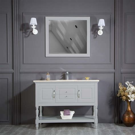 Beautiful cabinets for kitchen & bathroom designs. Hamilton 48 inch Light Gray Bathroom Cabinet | Vanity Sale