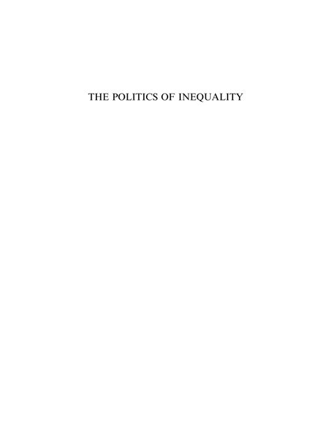 Pdf The Politics Of Inequality