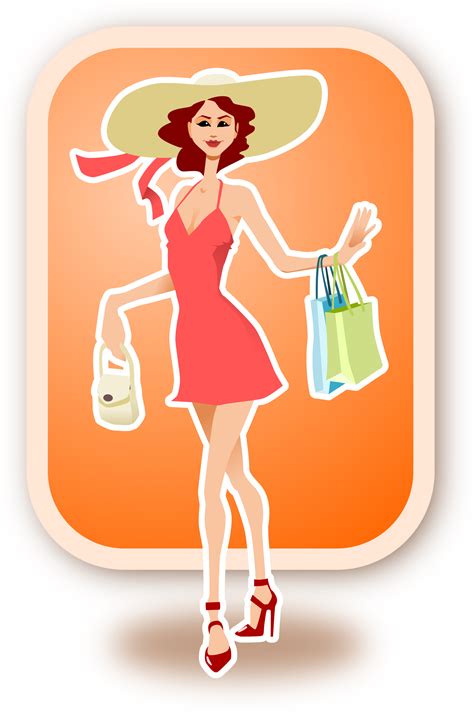 Clipart girl shopping, Clipart girl shopping Transparent FREE for ...