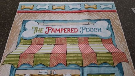 Pampered Pooch Panel 23x42 Steve Haskamp Spx Fabrics Dog Groomer For