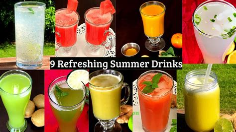 9 Healthy Refreshing Summer Drinks Youtube