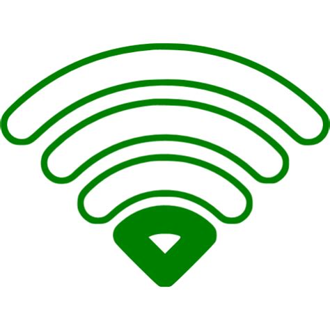 Green Wifi 1 Bar Icon Free Green Wifi Icons