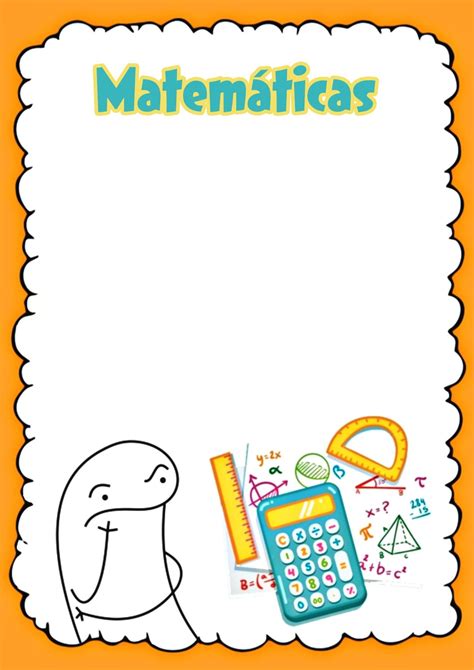 Carátula De Matemáticas Flork Caratulas De Matematicas Portadas De