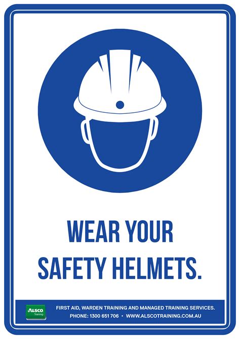Safety Helmet Must Be Worn Sign