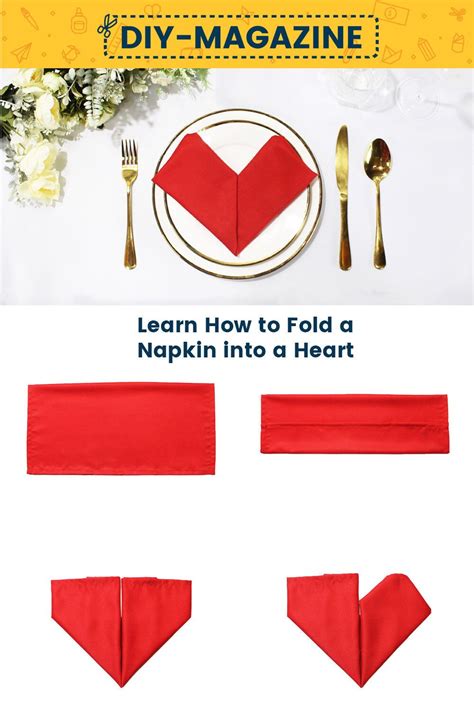 How To Fold A Napkin Into A Heart For Valentines In 2022 Napkins