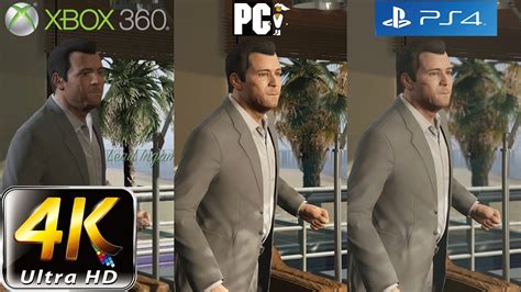 Gta 5 Graphic Comparison Pc 4k Vs Ps4 Vs Xbox 360 Shootout Youtube