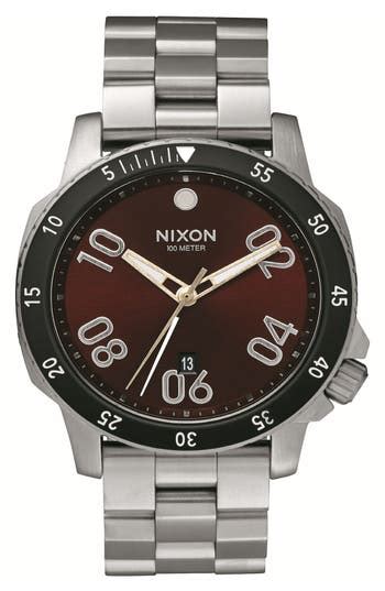 Nixon Mens The Ranger Bracelet Watch 44mm In Silver Brown Sunray Modesens
