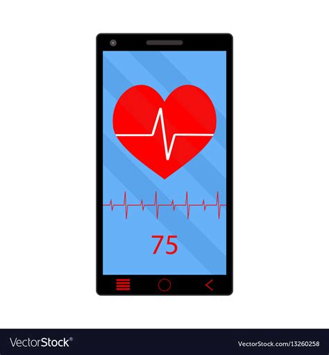 How to monitor the text messages of your child? App heart rate monitor on phone Royalty Free Vector Image