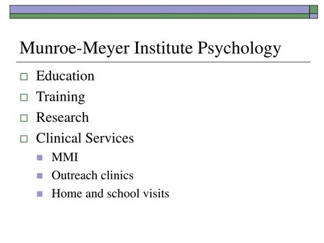 Ppt Munroe Meyer Institute Department Of Psychology Powerpoint Presentation Id