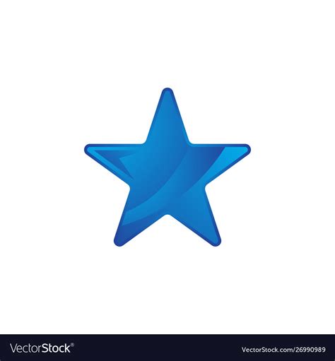 Blue Star Icon Royalty Free Vector Image Vectorstock