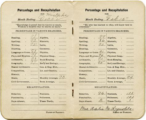 You can either report your harvest online or return your report card to the address listed below: School Report Card ~ Free Vintage Images - Old Design Shop ...