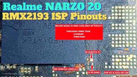 Realme Narzo 20 RMX2193 ISP UFS PinOUT Test Point