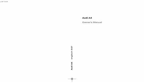 2021 audi a4 owners manual