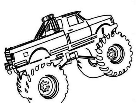 Big Monster Truck Coloring Pages Sketch Coloring Page