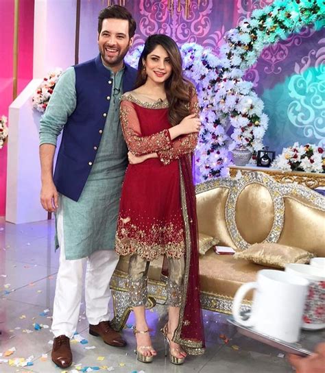 This ball gown wedding dress is perfect for a bride who wants something simple but that still makes a statement. Mikaal Zulfiqar & Neelam Muneer Khan from the sets of Eid ...