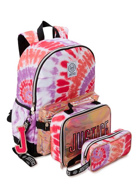 Justice Girls 17 Laptop Backpack Lunch Tote And Pencil Case 3 Piece