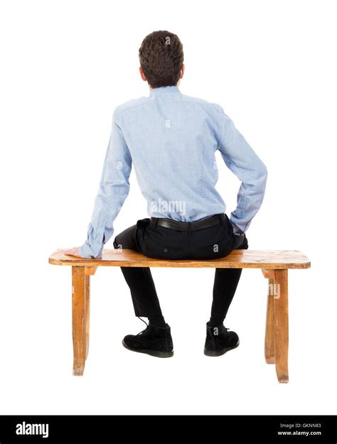 Back View Of Business Man Sitting On Chair Stock Photo Alamy