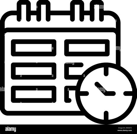 Task Schedule Calendar Time Icon Outline Task Schedule Calendar Time