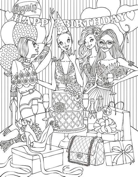 Fashion Coloring Pages For Adults At Free Printable