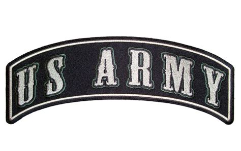 Patriotic Us Army Embroidered Rocker Patch Quality Biker Patches