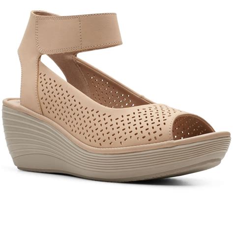 Clarks Reedly Jump Womens Peep Toe Wedges Women From Charles Clinkard Uk