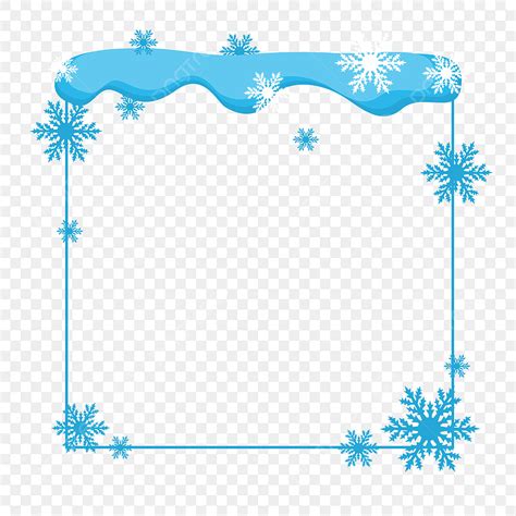 Winter Snowflakes Png Transparent Blue Winter Snowflake Border Winter