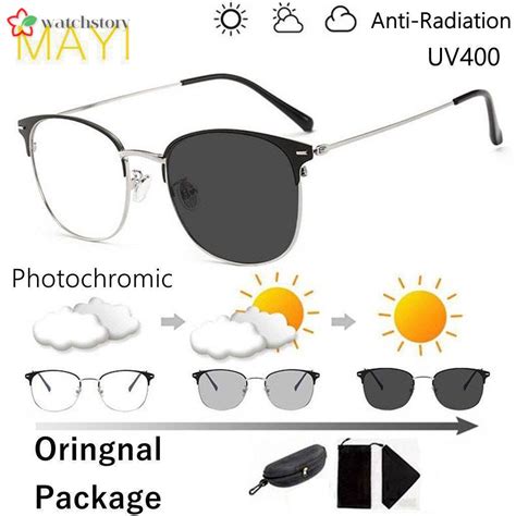 Photochromic Glasses Anti Radiation Lens 2 In 1 Glasses For Men And Women Shopee Philippines