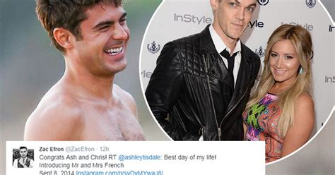 Zac Efron Congratulates Co Star Ashley Tisdale On Her Wedding Via