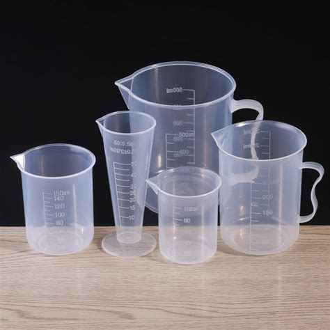 Plastic Measuring Cup Beaker Labs Graduated Beakers