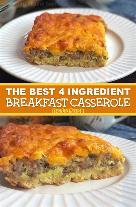 Easy Sausage Breakfast Casserole 4 Ingredients Recipe