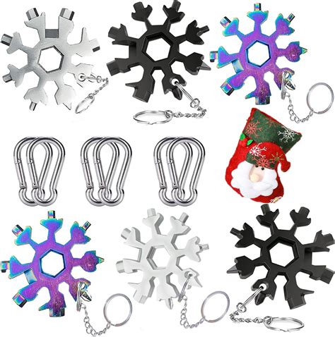18 In 1 Snowflake Multi Tool Stainless Steel Wrench Pocket Snowflake